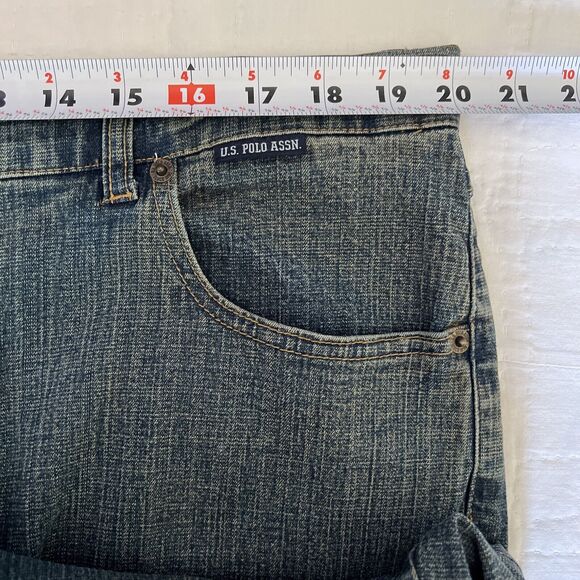 US Polo Assn Jeans Women 20 Vintage Wash Blue Stretch Denim Bootcut - Picture 11 of 16